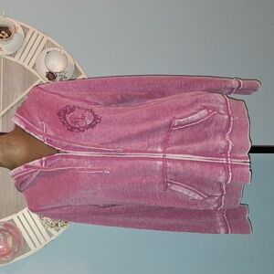 Guess Mauve Zip-Up Hoodie